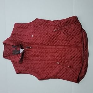 Post Card Quilted Lined Women's Vest Made in Italy Large